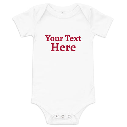 VOCE LINDX Baby Short‑Sleeve One‑Piece – Create Your Design – 100 % Cotton, Personalised &amp; Comfortable