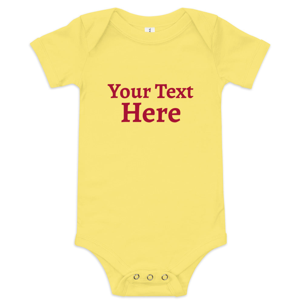VOCE LINDX Baby Short‑Sleeve One‑Piece – Create Your Design – 100 % Cotton, Personalised &amp; Comfortable