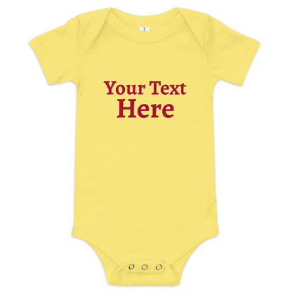 VOCE LINDX Baby Short‑Sleeve One‑Piece – Create Your Design – 100 % Cotton, Personalised &amp; Comfortable