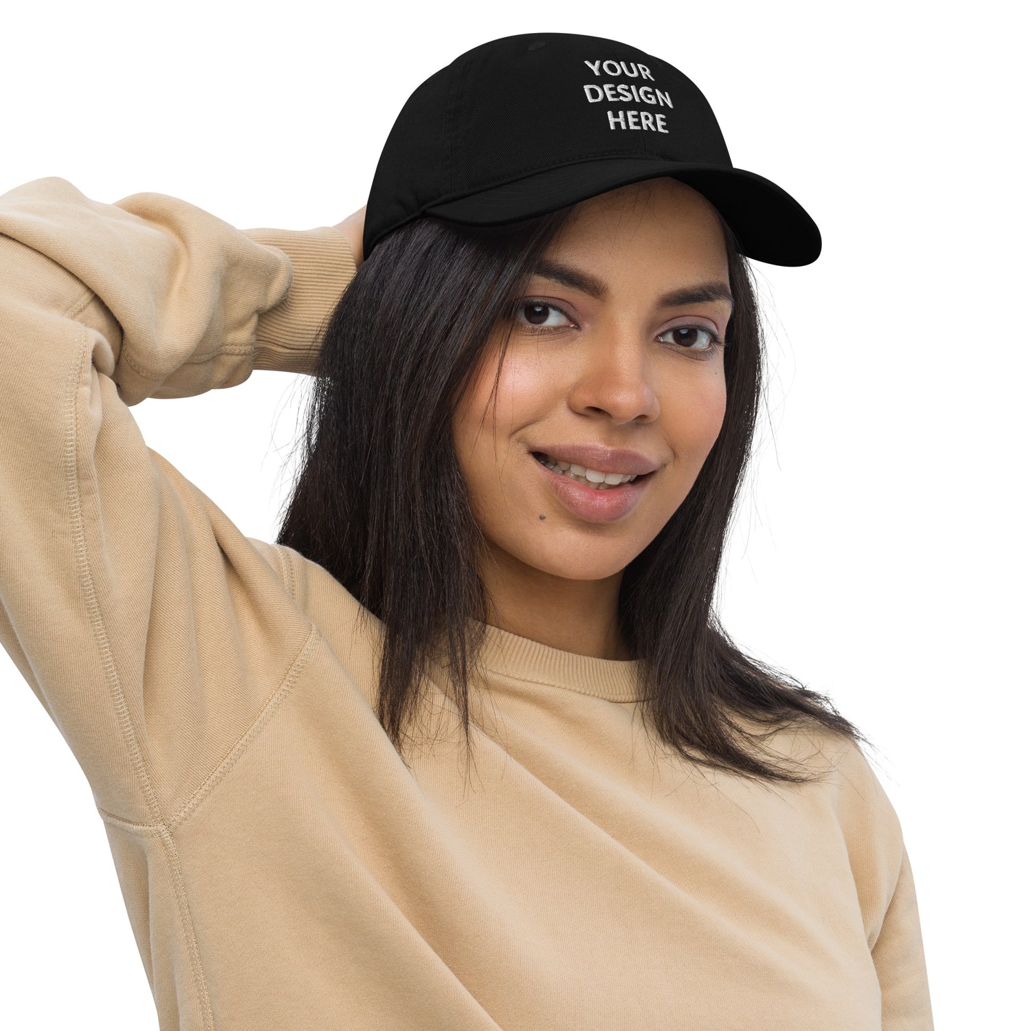 VOCE LINDX Organic Hat – Custom Design or Text – 100 % Organic Cotton Cap, Eco‑Friendly &amp; Personalised