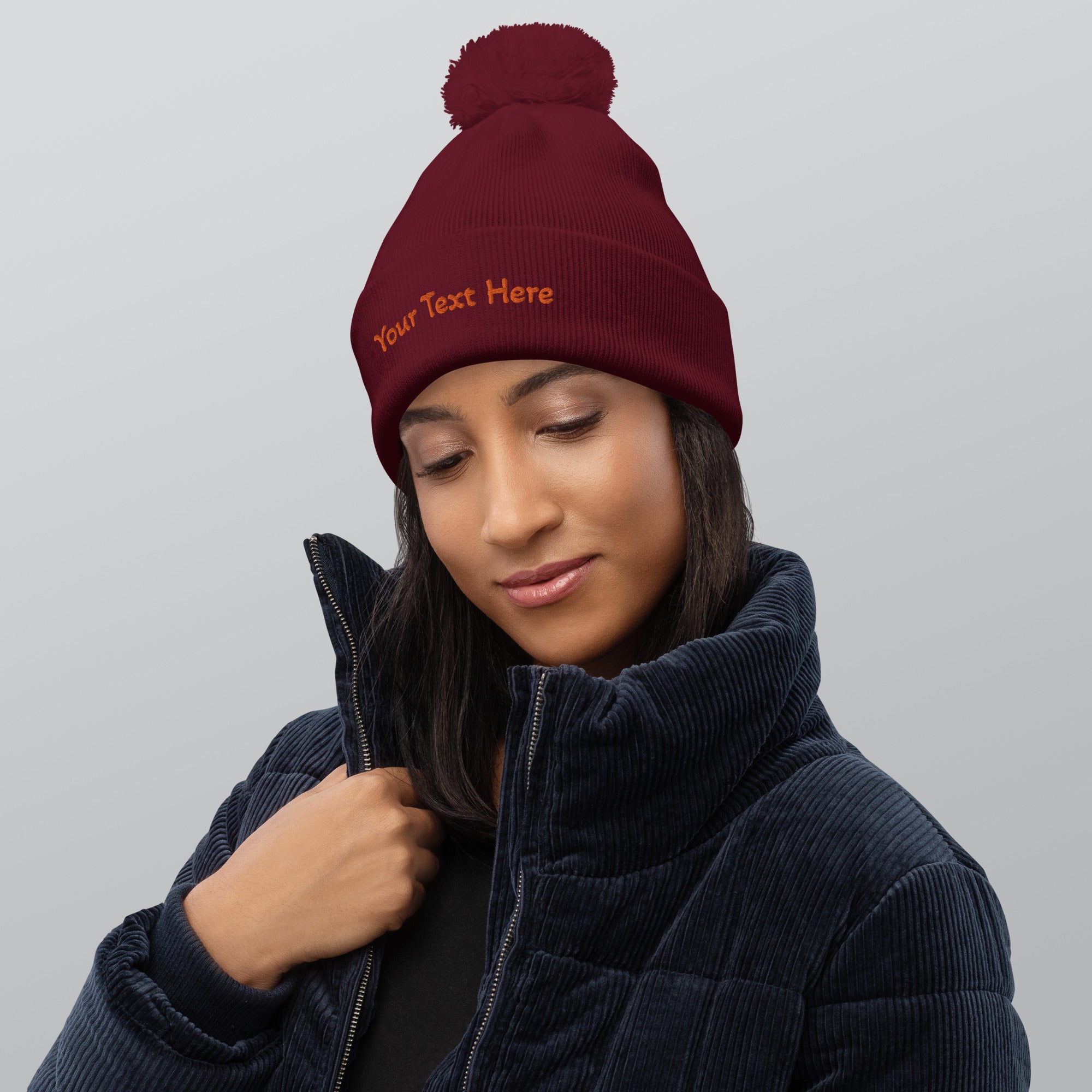 VOCE LINDX Pom‑Pom Beanie – Double‑Layer Knit, Recycled Blend, Soft &amp; Inclusive Winter Hat