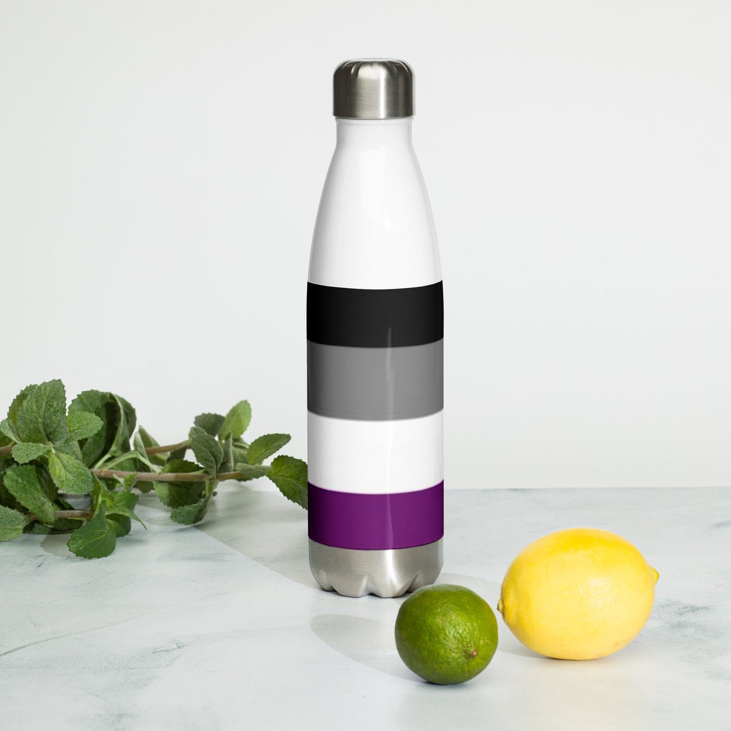 VOCE LINDX Asexual Flag Stainless Steel Water Bottle – 500 ml Vacuum-Insulated, Leak-Proof, Colourful Design