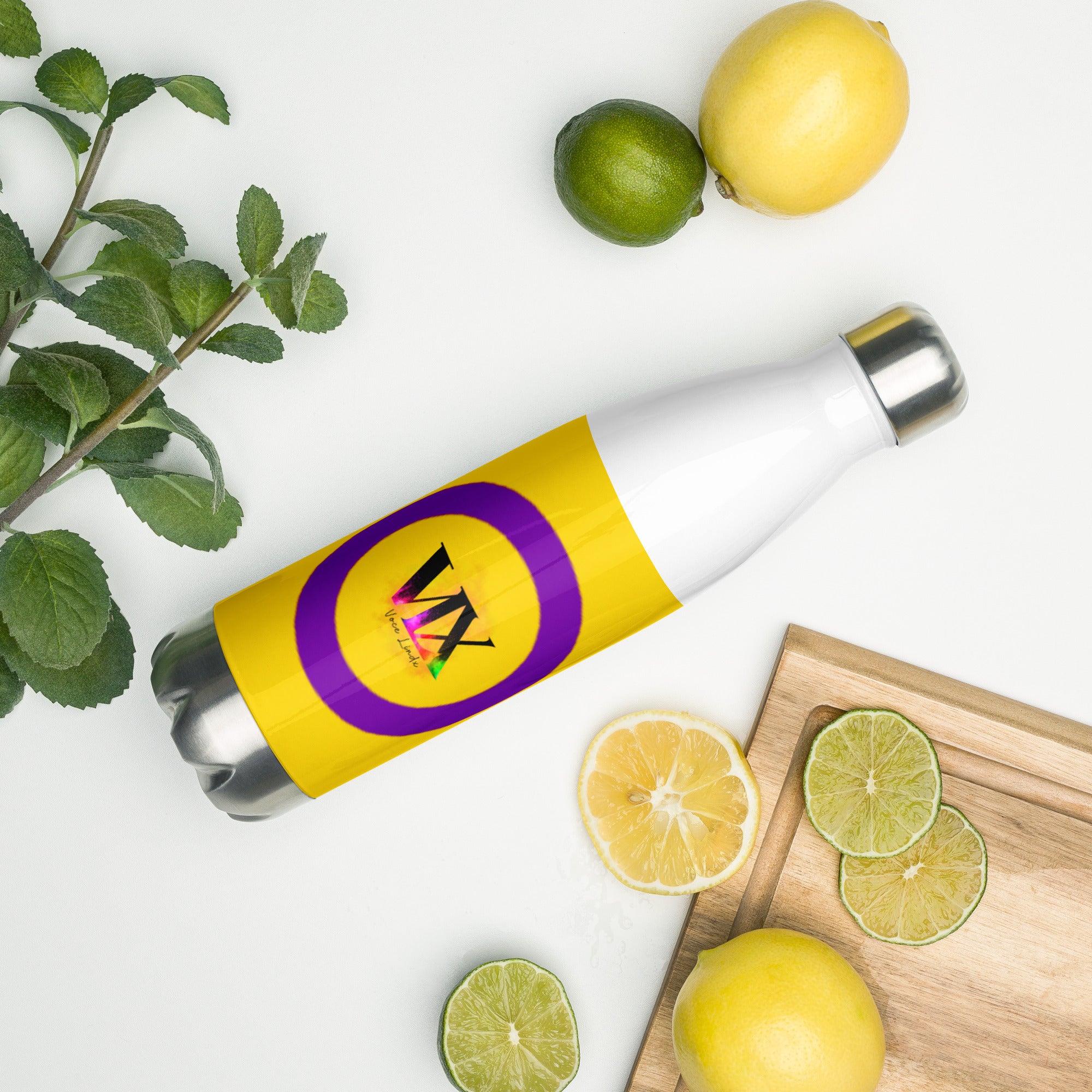 Intersex Pride Flag Stainless Steel Water Bottle – 500ml BPA-Free Reusable Insulated Flask | LGBTQIA+ Visibility Design