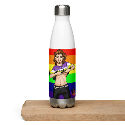 VOCE LINDX Intersex-Inclusive Nonbinary “Gender Is Over” Stainless Steel Water Bottle – 500 ml Vacuum Flask, Leak‑Proof