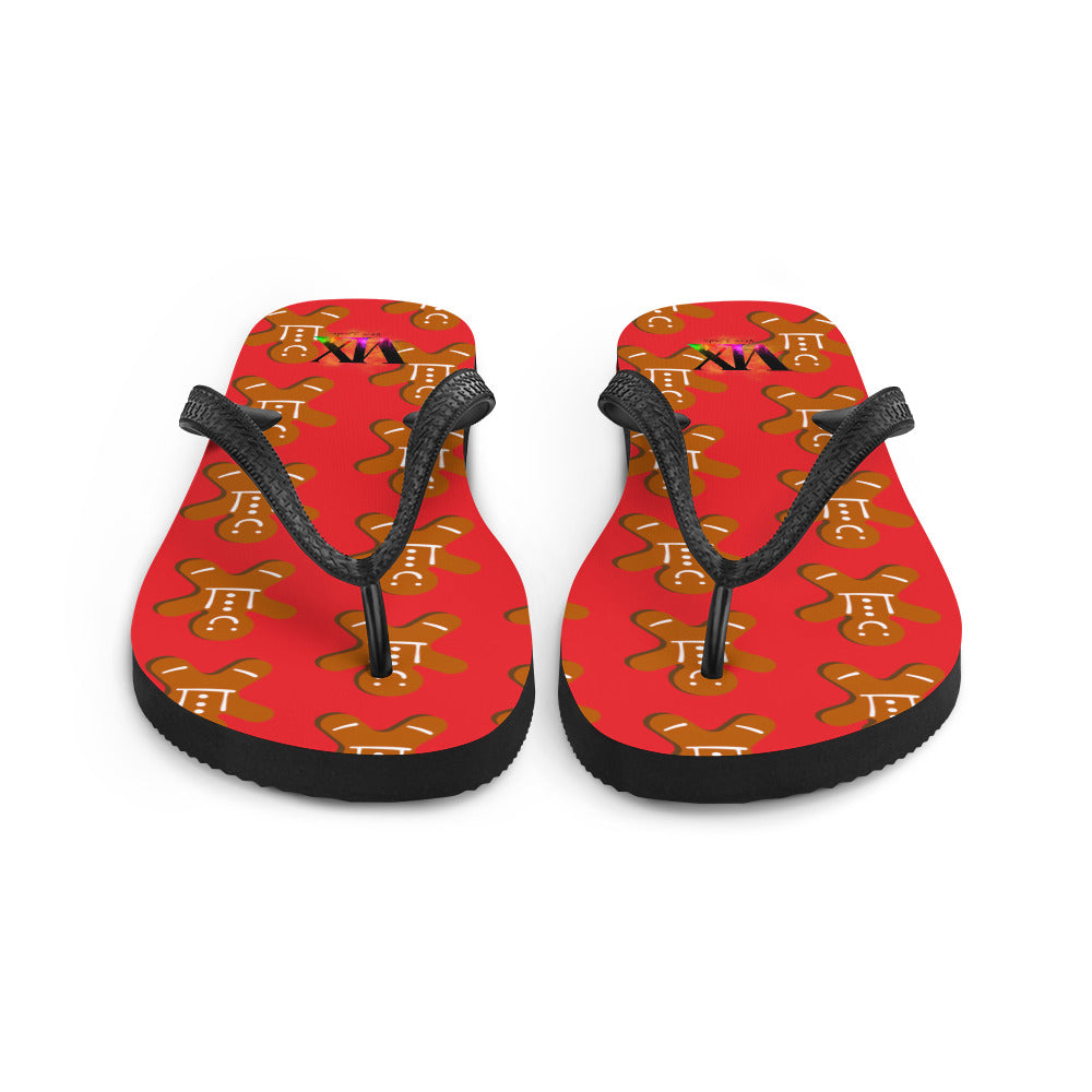 VOCE LINDX Christmas Cookies Flip‑Flops – Festive Design, Cushioned Sole &amp; Non‑Slip Grip – Seasonal Summer Footwear