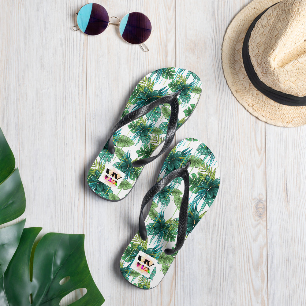 VOCE LINDX Green Flower Flip‑Flops – Floral Design, Cushioned Sole &amp; Non‑Slip Grip – Lightweight Summer Footwear