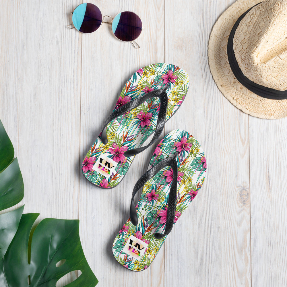 VOCE LINDX Pink Flower Flip Flops – Floral Design, Cushioned Sole &amp; Non-slip Grip – Lightweight Summer Footwear