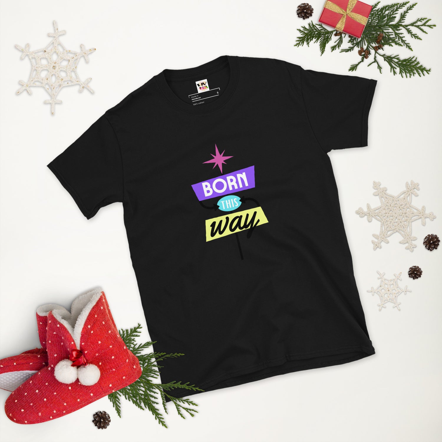 Born This Way” Pride T-Shirt – 100% Cotton Softstyle Short Sleeve Tee | LGBTQIA+ Empowerment Design