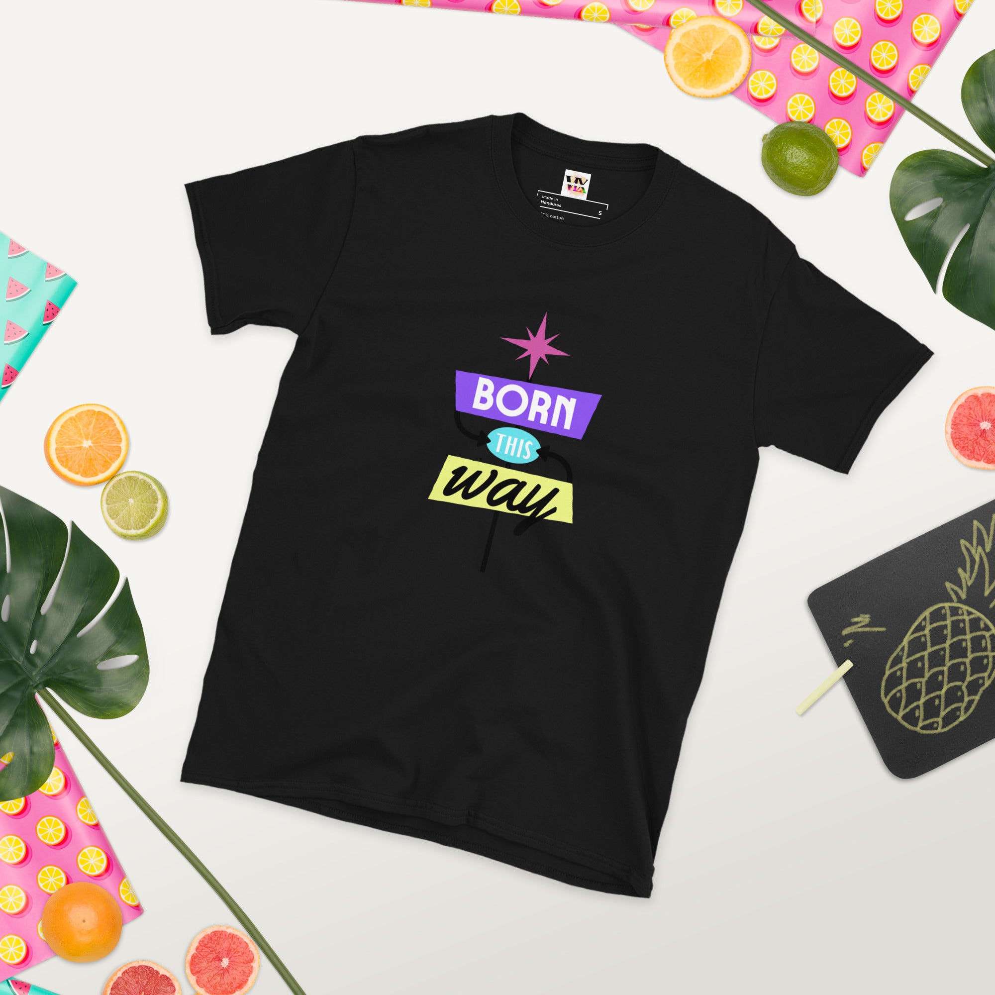 Born This Way” Pride T-Shirt – 100% Cotton Softstyle Short Sleeve Tee | LGBTQIA+ Empowerment Design