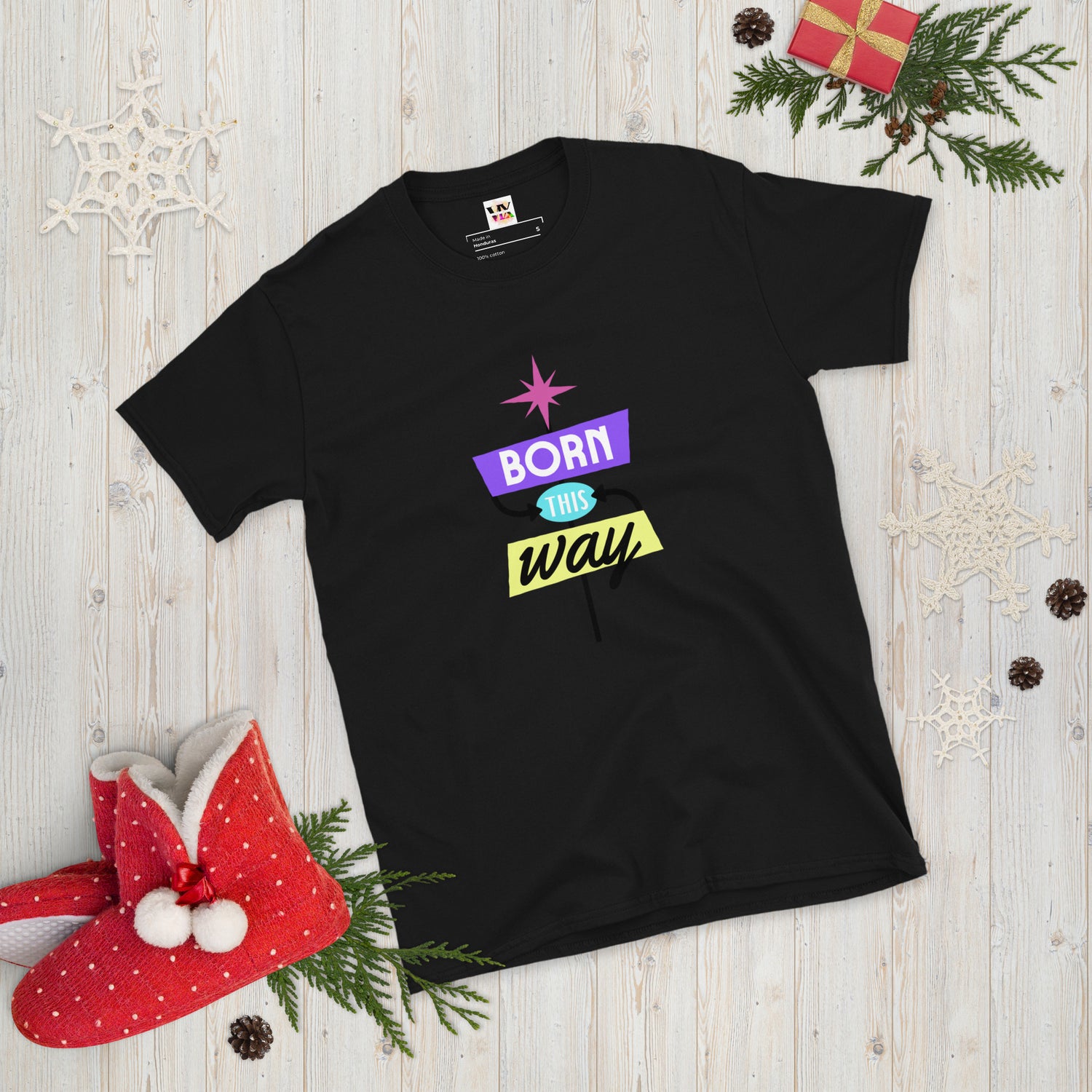 Born This Way” Pride T-Shirt – 100% Cotton Softstyle Short Sleeve Tee | LGBTQIA+ Empowerment Design