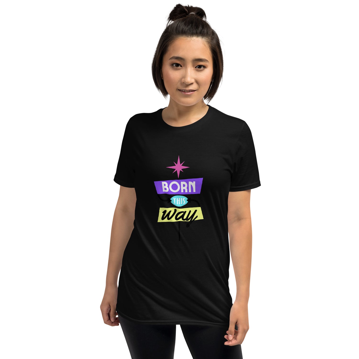 Born This Way” Pride T-Shirt – 100% Cotton Softstyle Short Sleeve Tee | LGBTQIA+ Empowerment Design