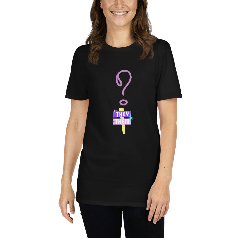 VOCE LINDX “They/Them” Short Sleeve T‑Shirt – 100 % Cotton Jersey, Pronoun-Statement Tee