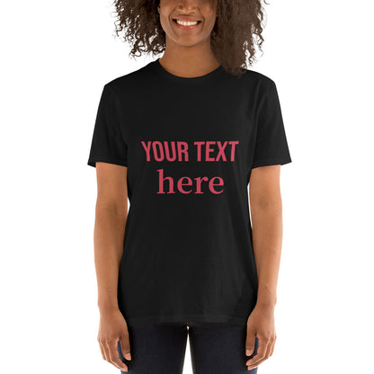 VOCE LINDX Short Sleeve Tee – Create Your Own Design – 100 % Cotton Jersey, Personalised &amp; Comfortable
