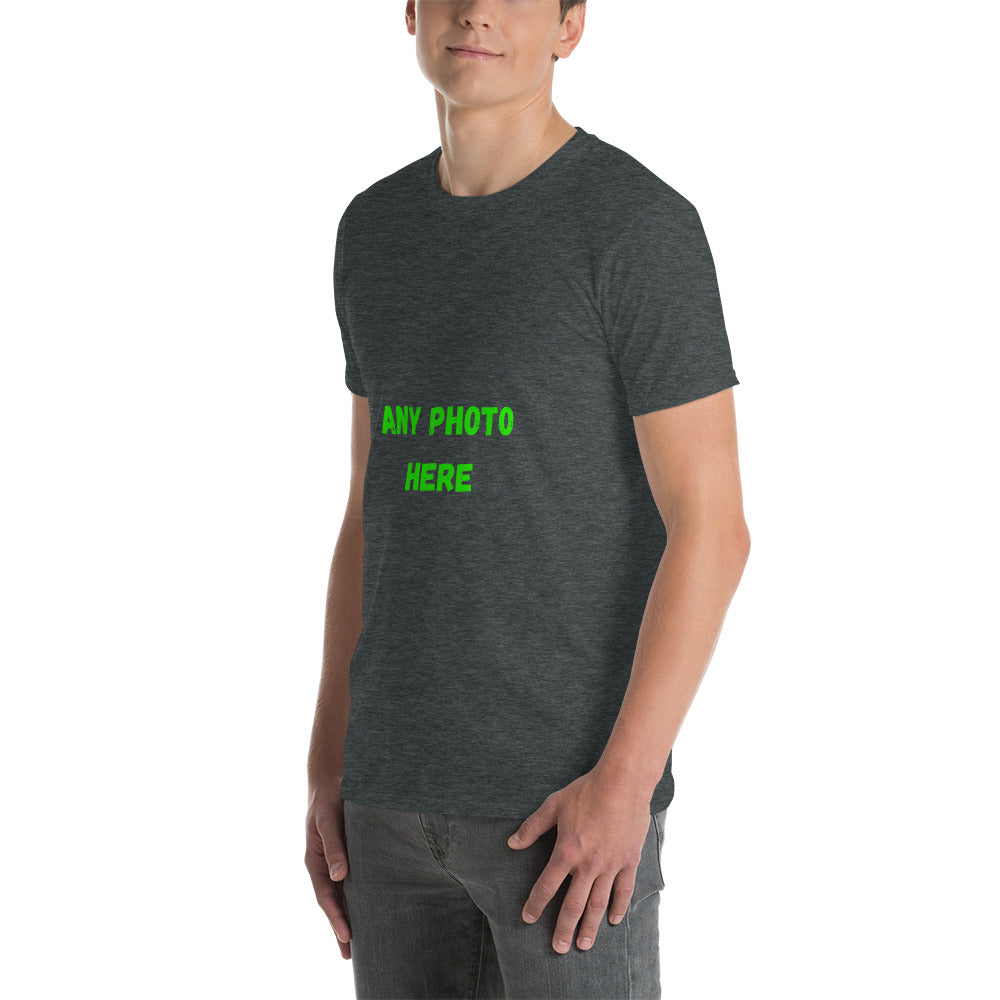 VOCE LINDX Short Sleeve T‑Shirt – Upload Your Photo or Image – 100 % Cotton Jersey, Personalised &amp; Comfortable