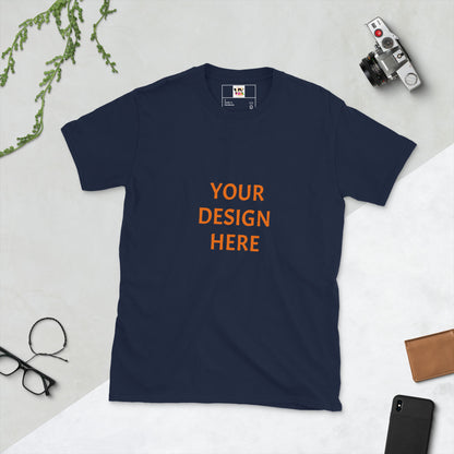 VOCE LINDX Short Sleeve All‑Genders Tee – Create Your Own Design – 100 % Cotton Jersey, Personalised &amp; Inclusive