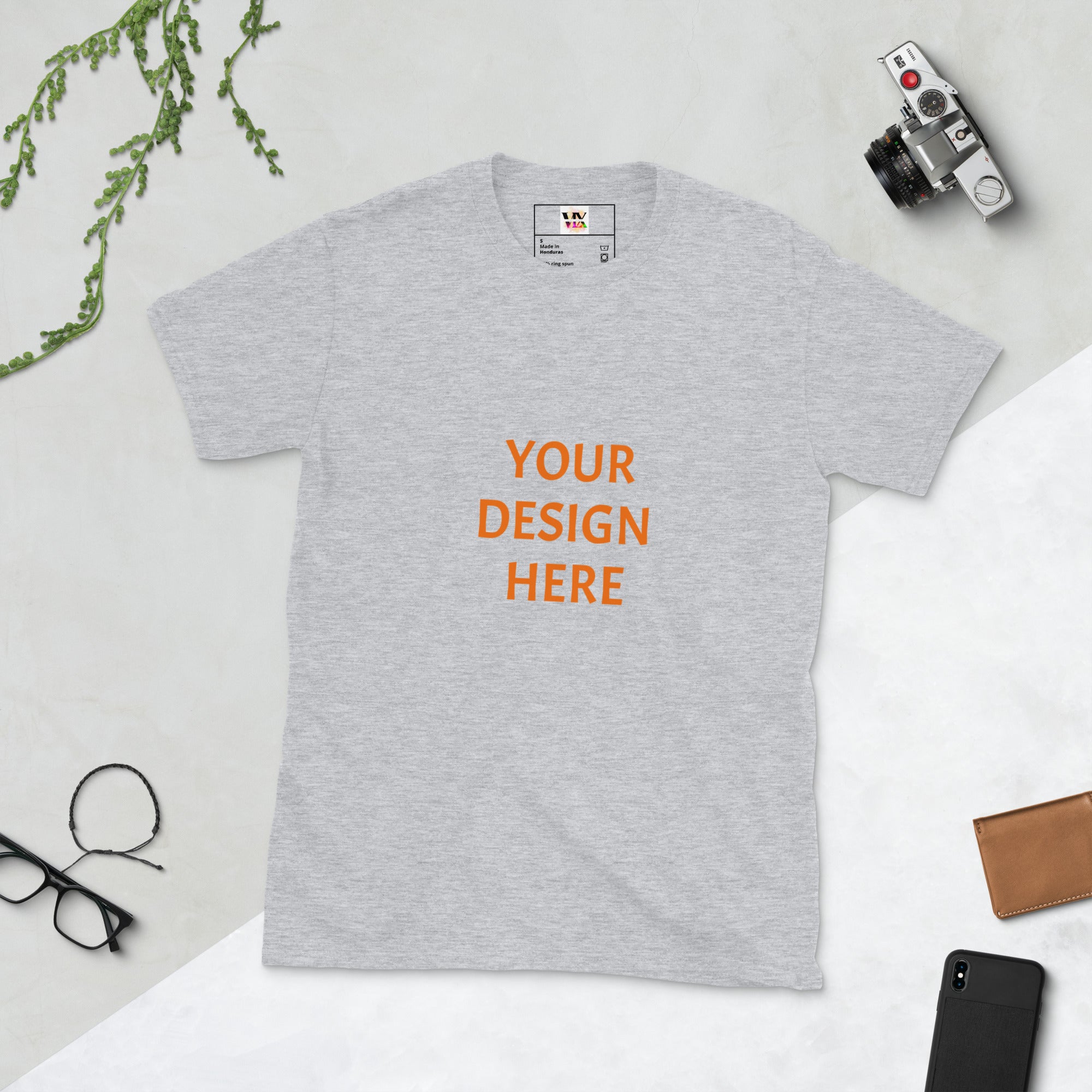 VOCE LINDX Short Sleeve All‑Genders Tee – Create Your Own Design – 100 % Cotton Jersey, Personalised &amp; Inclusive