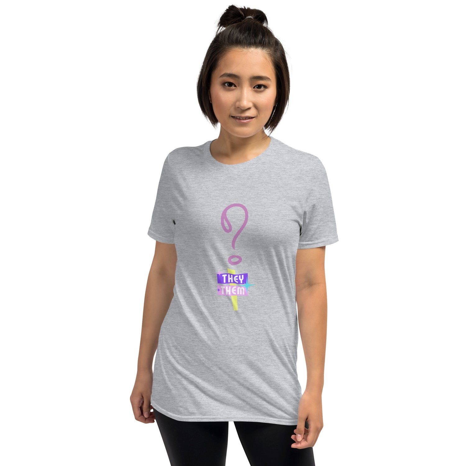 VOCE LINDX “They/Them” Short Sleeve T‑Shirt – 100 % Cotton Jersey, Pronoun-Statement Tee