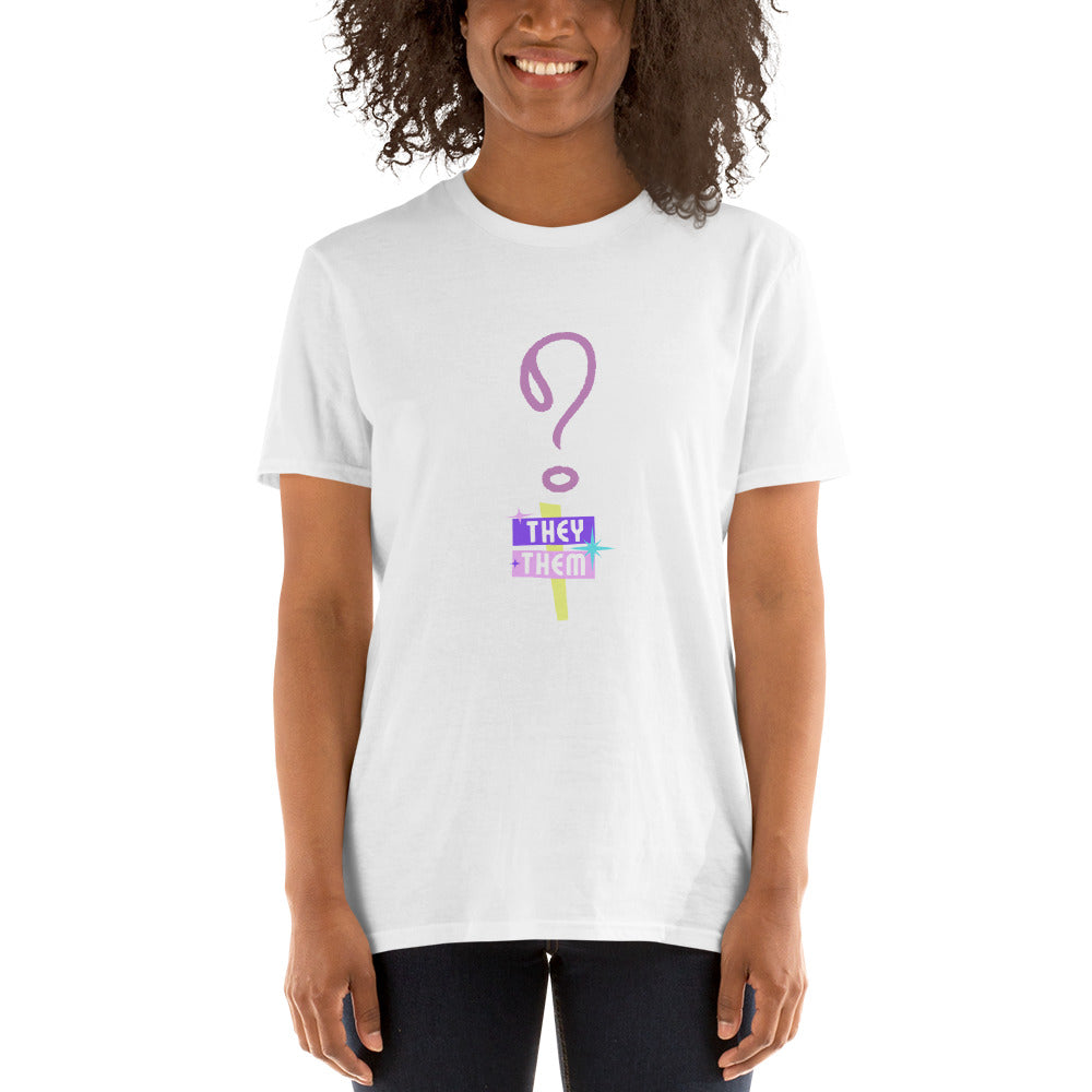 VOCE LINDX “They/Them” Short Sleeve T‑Shirt – 100 % Cotton Jersey, Pronoun-Statement Tee